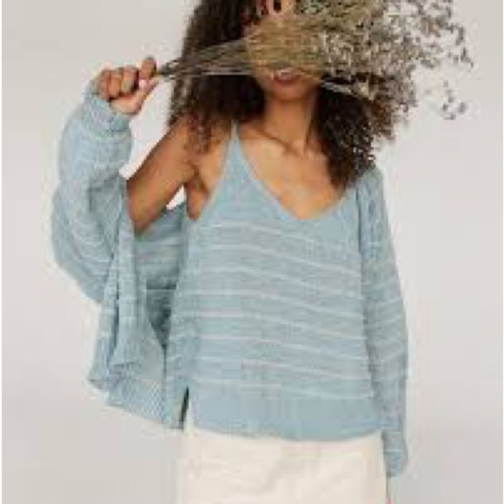 The Knotty Ones Neringa linen silk knit tank and cardigan set